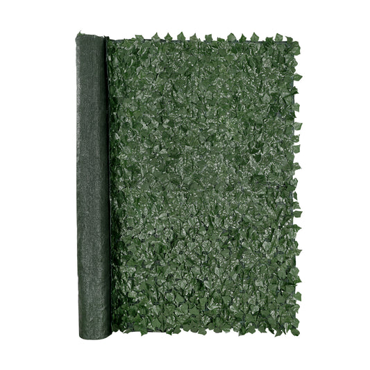 VEVOR 96×72" Artificial Ivy Privacy Fence Screen | Faux Hedge Green Wall, Mesh Backing, Garden & Balcony