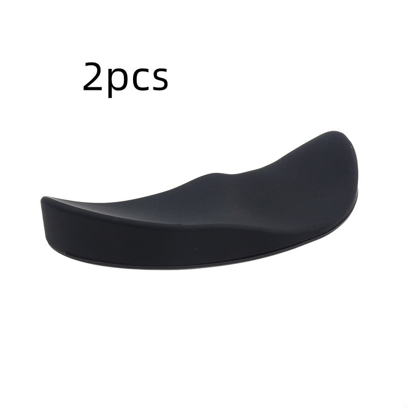 Ergonomic Silicone Mouse Wrist Rest | 3D Curved Bionic Design | Gliding Base | Non-Slip | Left & Right Hand | Single & Twin Pack | Black & Silver Gray