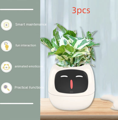 Smart AI Electronic Plant Pot – 7 Sensors, 49+ Expressions & Intelligent Water Monitor