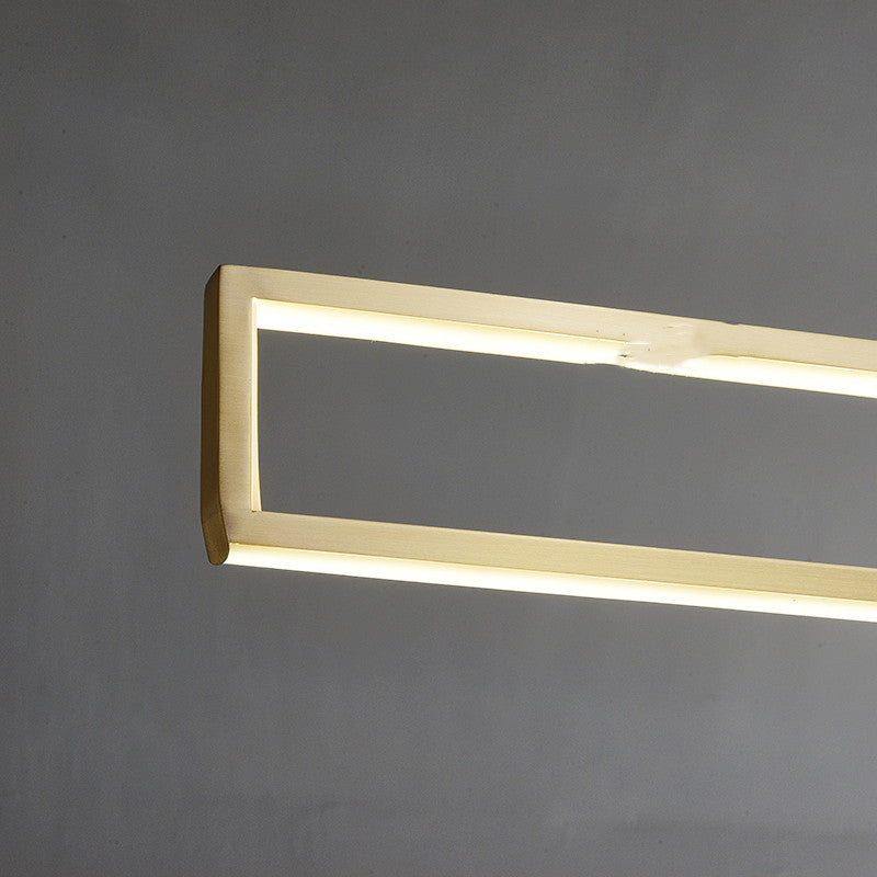 Full Copper & Silicone Strip Linear LED Bar Chandelier | 101cm & 121cm, Dual-Color, 111-240V, 20-25㎡