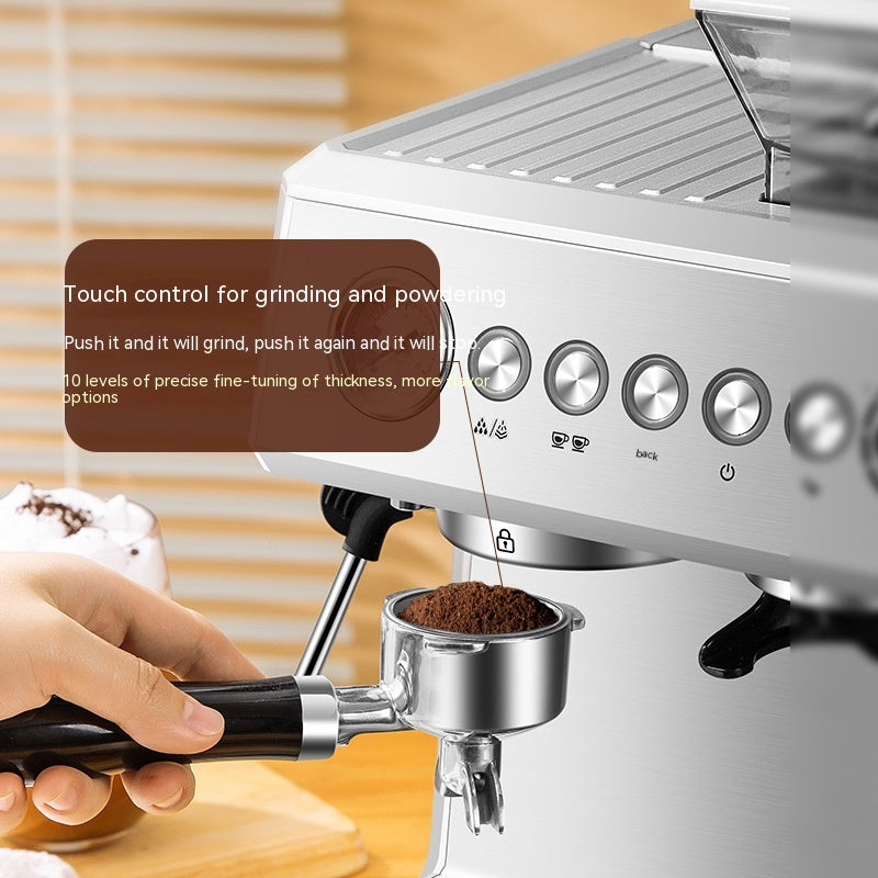 20 BAR Fully Automatic Espresso Machine | Built-in Grinder, 1350W, 2L Tank, Steam Frother, EU Plug, Silver Gray