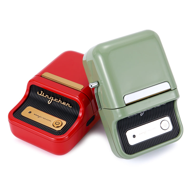 B21 Bluetooth Thermal Label Printer | 203DPI, Android & iOS | Text, Barcode & QR Code | Black, Green & Red