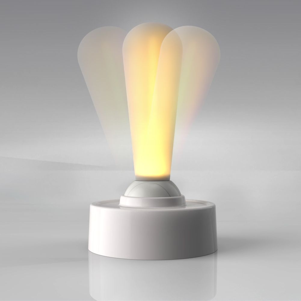 Toggle Switch LED Night Light | Silicone Cover | USB Rechargeable | Dimmable | Wall-Mountable | 112×112×204mm | Warm White | Gray & White