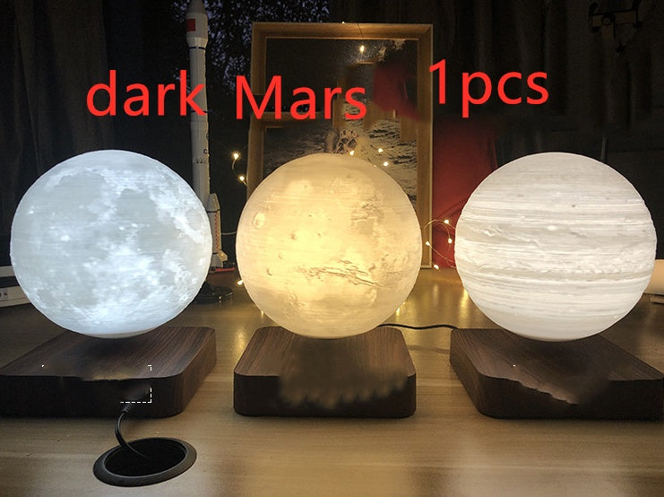 3D Magnetic Levitation Moon Night Light | 14cm | 12V | Touch Switch | Wood Base | 15mm Float | AU, EU, UK & US