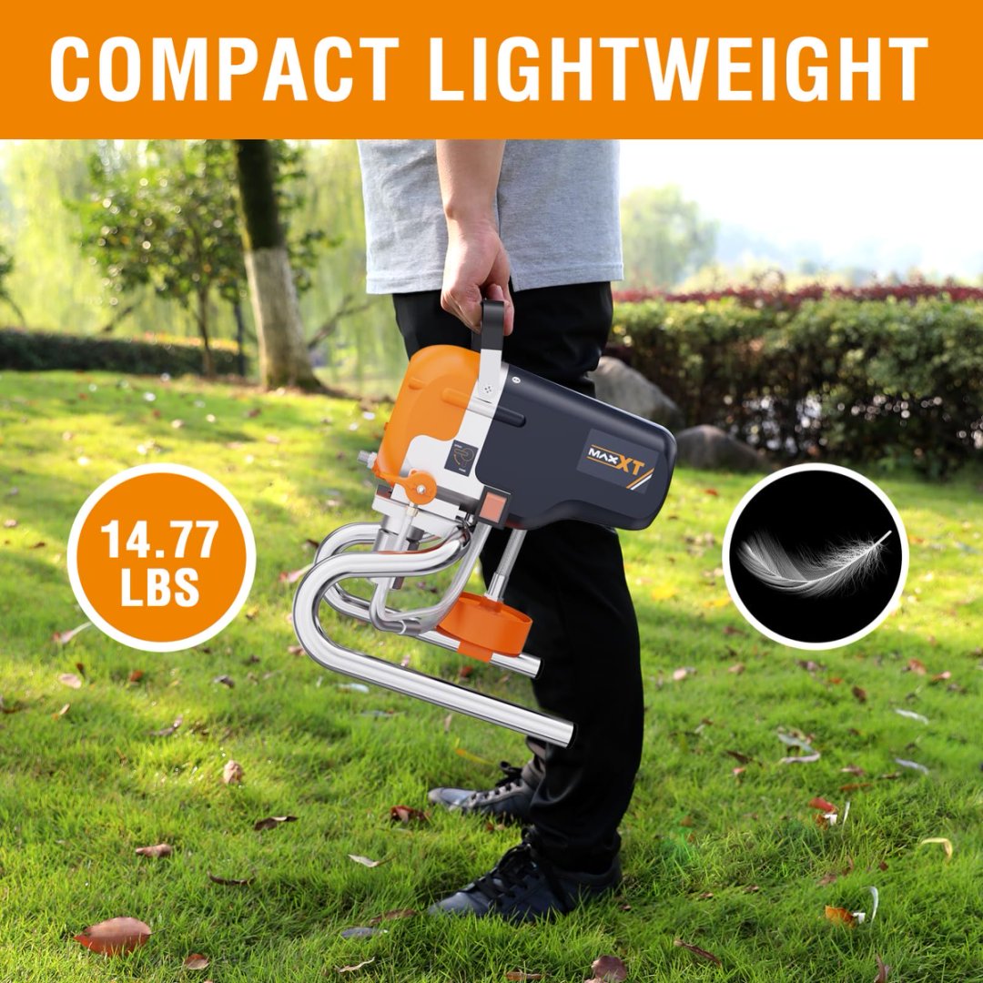 MAXXT 3300 PSI Airless Paint Sprayer | 1300W, 3-Speed, 304 Stainless Steel, Home & Outdoor Use