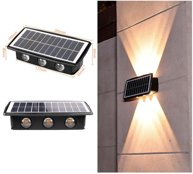 Solar Outdoor Wall Light | 18650 1500mAh | 5050 LED | 4 & 6 LED | Cool White, Warm White & Dual-Colour | ABS+PC | 5.5V 1.5W Solar Panel | Waterproof | Garden, Patio & Pathway