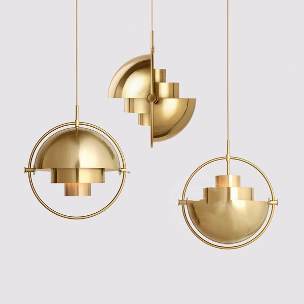 Chrome-Plated Zinc Alloy Half-Circle LED Chandelier | 4 Colours, 111-240V, 10-15㎡, Bedroom & Dining Room