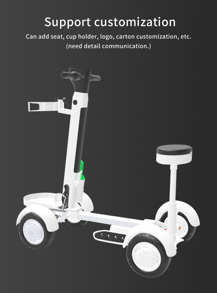 4-Wheel Electric Golf Scooter | Foldable Aluminum Longboard, 20km/h, 10AH Battery, Adults