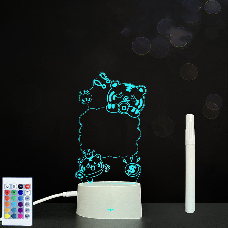 LED Acrylic Handwriting Message Board | 3W 5V USB | Touch & Remote | 16 Designs | Acrylic + ABS | Erasable Pen Included