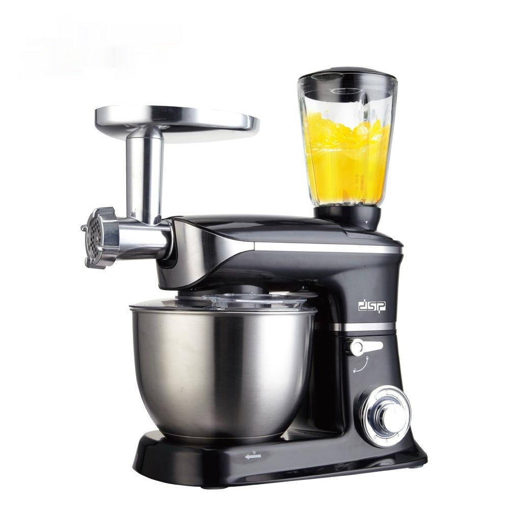 1300W 6.5L 3-in-1 Stand Mixer & Chef Machine | 6-Speed + Pulse, Tilt-Head, Dough Hook, EU Plug, Black & White