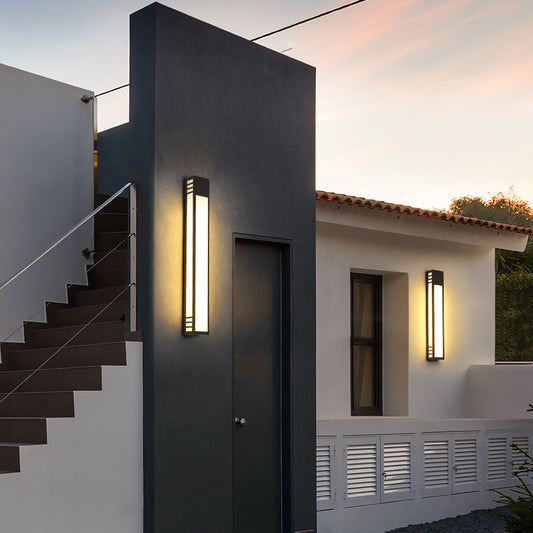 Modern Chinese Stainless Steel Outdoor Wall Lamp | PMMA Shade, Warm & Cool White, 111-240V, Courtyard & Garden