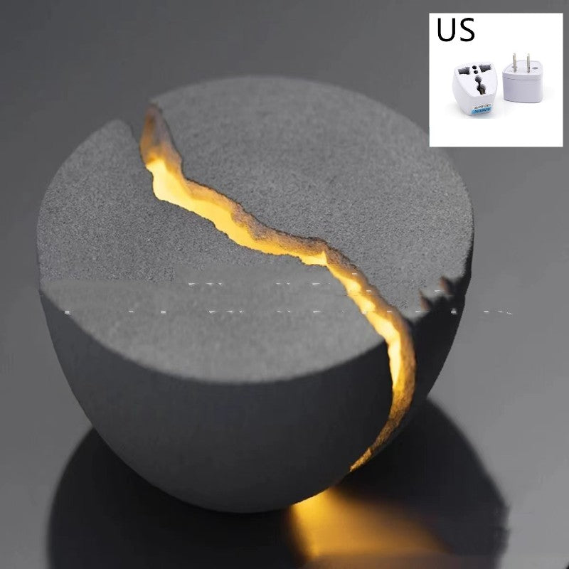 Modern Minimalist Resin Natural Sand LED 4000K Bedside Table Lamp | 130×70mm, ≤36V, US Plug