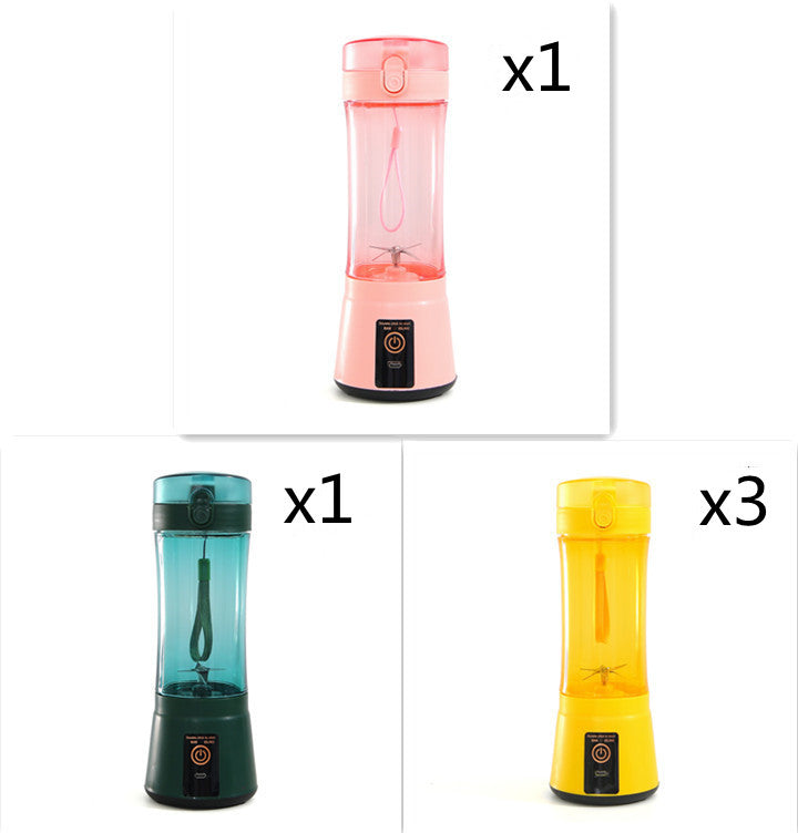 380ml USB Rechargeable Portable Personal Blender | 2000mAh, Food-Grade PC, Dual Safety Protection, Blue, Green, Pink & Yellow
