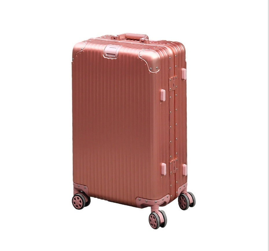 Aluminum-Magnesium Alloy Hardshell Trolley Suitcase | 20"-28", Universal Wheels, Waterproof, 16 Colors
