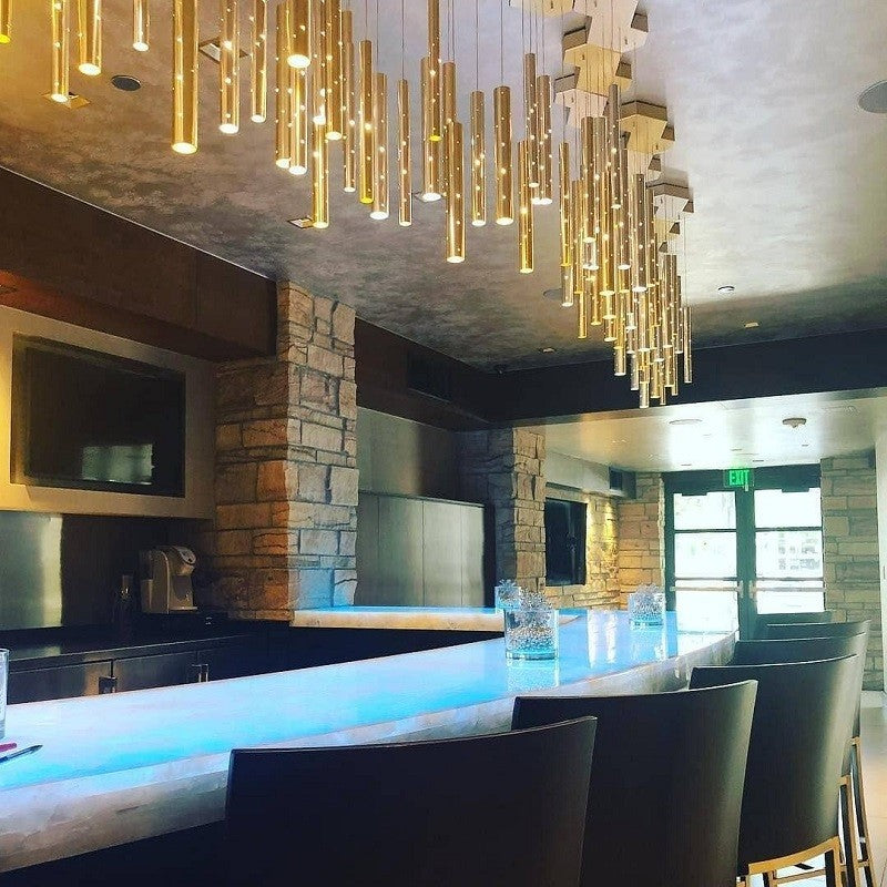 Light Luxury Aluminium 6-Head Carved Hollow Tube LED Chandelier | Gold, Silver & Mixed, Natural & Cool White