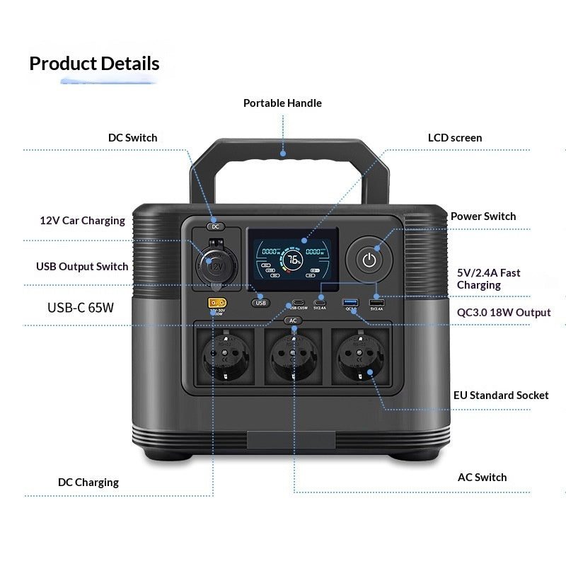 1800W LiFePO4 Portable Power Station | High-Capacity Outdoor Energy Storage (AU/EU/UK/US)