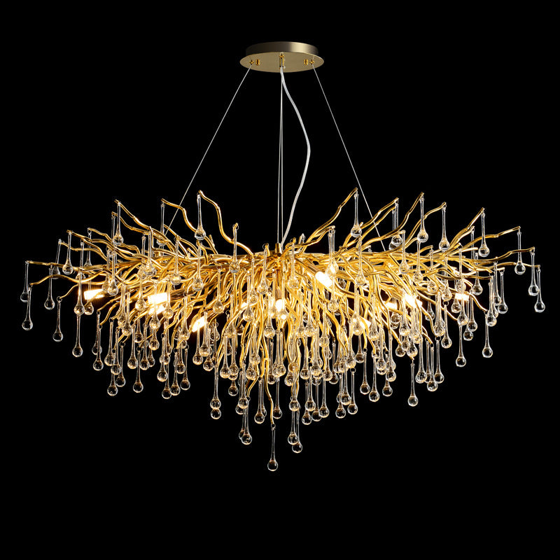 YST01 Postmodern Water Drop Crystal LED Chandelier | Aluminum, Smart Control, 10 Sizes, EU CE, 220V