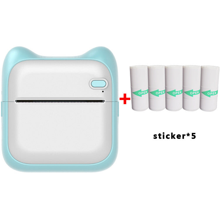 Pocket Bluetooth Thermal Printer | 200 DPI | iOS & Android | 8hr Battery | Blue & Pink