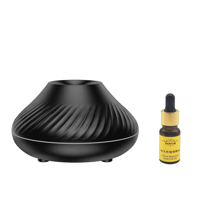 Flame Effect Aromatherapy Humidifier & Essential Oil Diffuser | 130ml | RGB Night Light | 6–9hr | 15–20ml/h | Type-C USB | Auto Shut-Off | CE RoHS FCC | Black & White