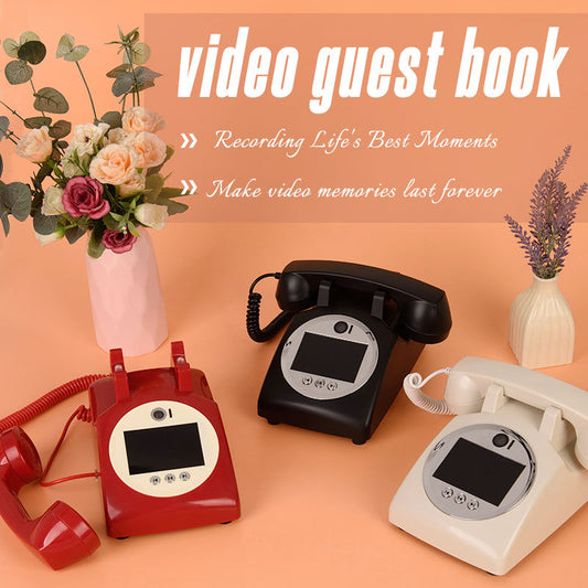Retro Video Guest Book Telephone – Wedding & Party Video Message Recorder