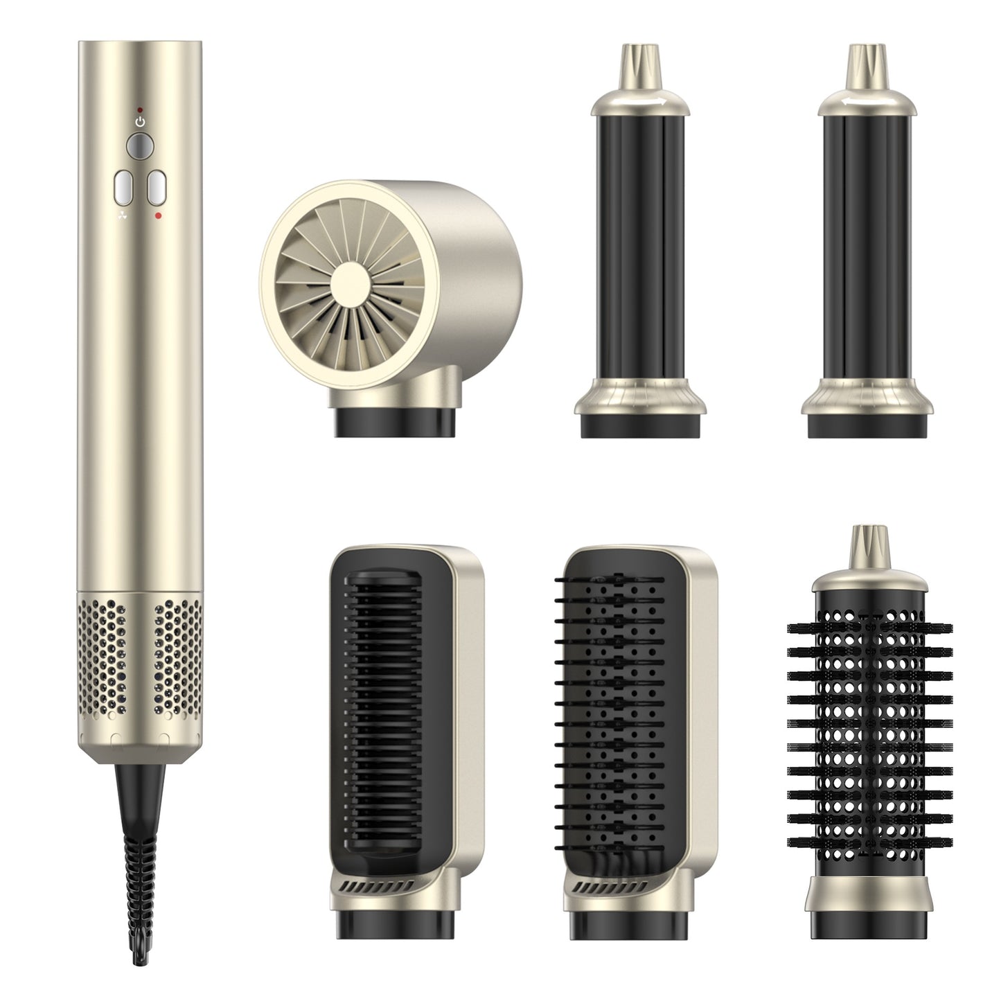 1200W Brushless Motor Negative Ion Hair Dryer | 3-Speed, Hot & Cold, Thermostatic, 220V, Champagne Gold & Navy Blue