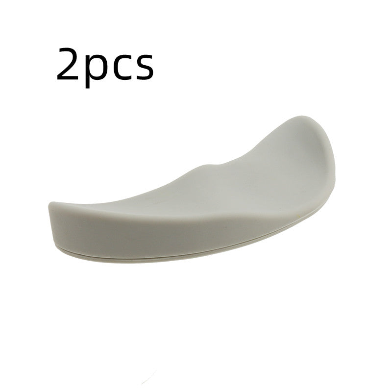Ergonomic Silicone Mouse Wrist Rest | 3D Curved Bionic Design | Gliding Base | Non-Slip | Left & Right Hand | Single & Twin Pack | Black & Silver Gray