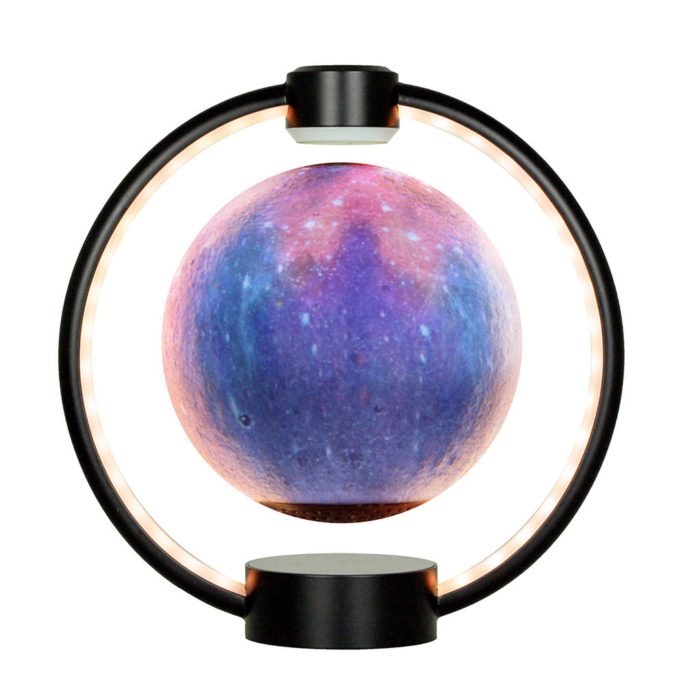 Magnetic Levitation Moon Bluetooth Speaker | K1 | 6D Surround | RGB Lights | Remote | 150mm Sphere | AU EU UK US | Black & Wood Grain