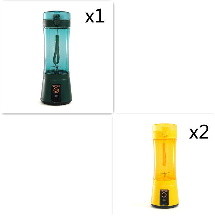 380ml USB Rechargeable Portable Personal Blender | 2000mAh, Food-Grade PC, Dual Safety Protection, Blue, Green, Pink & Yellow