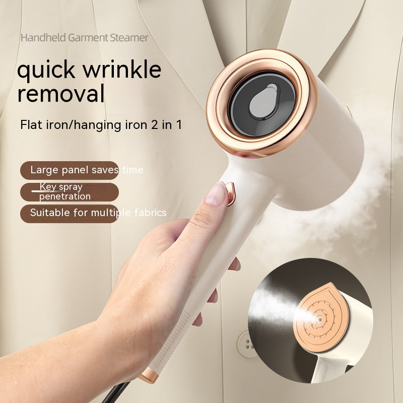 33W Handheld Portable Garment Steamer | Titanium Panel | 50ml | 111–240V | AU/CN/EU/UK/US Plug | Flat & Hanging | All Fabrics | Beige, Green & Light Purple | Travel & Home