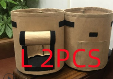 Non-Woven Plant Grow Bag | Breathable & Degradable | Side Harvest Window | Double Handles | Reusable | Small, Medium & Large | 1–6pc Packs | Potato, Tomato & Vegetable Growing | Black, Green, Camel Brown & Light Gray