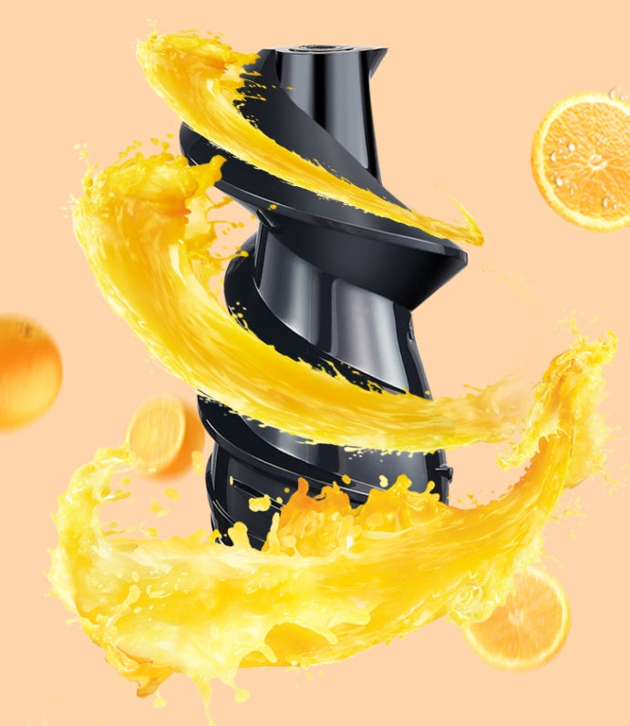 Wide-Mouth Slow Juicer with Multi-Function Separator | 90mm Feed, 600ml, Mechanical Knob, US Plug, Grey