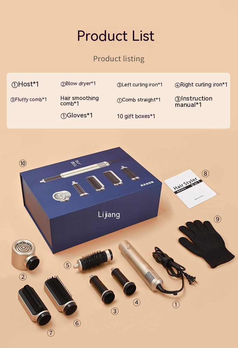 1200W Brushless Motor Negative Ion Hair Dryer | 3-Speed, Hot & Cold, Thermostatic, 220V, Champagne Gold & Navy Blue