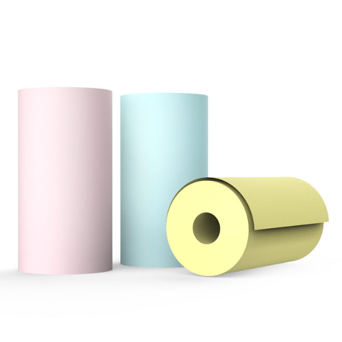 A6 Mini Bluetooth Thermal Printer | 200DPI | 1200mAh | 10mm/s | iOS & Android | Inkless | 11×8×3.5cm | 160g | Green & Pink | Printer & Paper Bundles