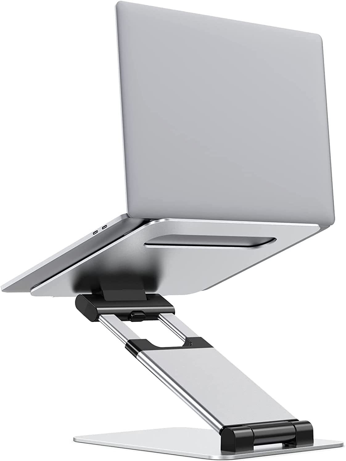 Aluminum Alloy Adjustable Laptop Stand | Ergonomic Desk Riser | Standard & 360° Rotating | Gray, Silver & Rose Gold