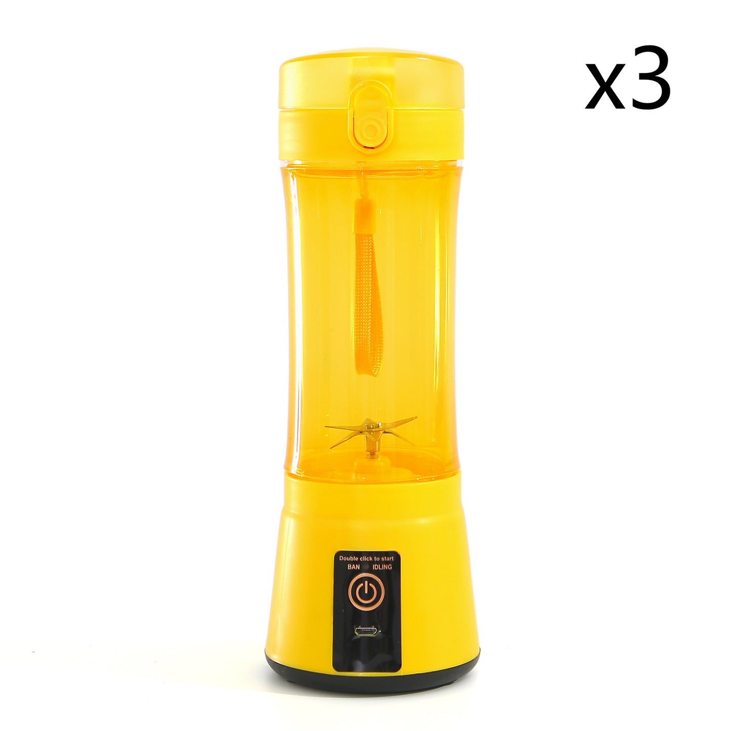380ml USB Rechargeable Portable Personal Blender | 2000mAh, Food-Grade PC, Dual Safety Protection, Blue, Green, Pink & Yellow
