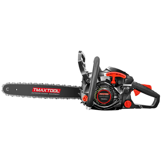 TMAXTOOL 62cc 2-Stroke Gas Chainsaw | 20" Guide Bar, Anti-Vibration Handle, Pruning & Sawmill, Black