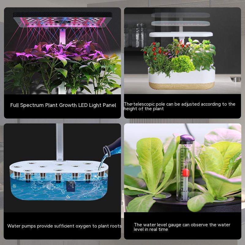 Z211S Smart Hydroponic Indoor Planter | 4.2L Tank, Soilless Cultivation, EU/UK/US Plug, Beige & Black