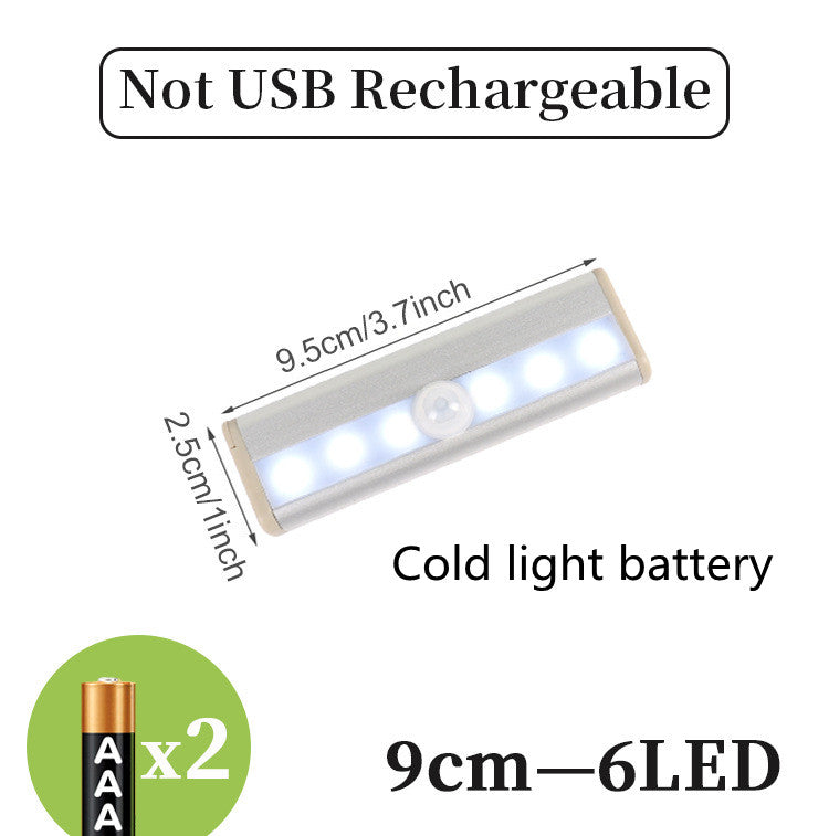 PIR Motion Sensor LED Light Bar | 0.5W | 450mAh | Micro-USB & Battery | 90° PIR | 3–5m | 20s Auto-Off | Cool & Warm White | 9cm–520mm | Cabinet, Wardrobe & Stair Light
