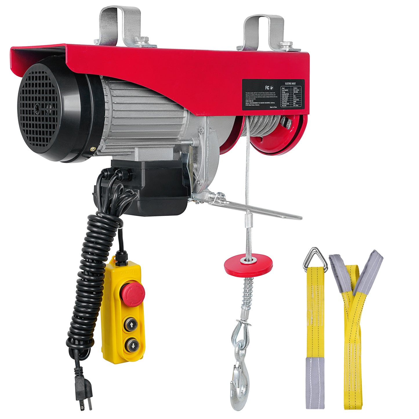 VEVOR 1320 lbs Electric Hoist | 1150W, 110V, 40ft Lift, 14ft Remote, Pure Copper Motor, Garage & Warehouse