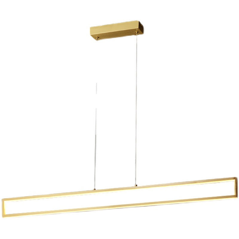 Full Copper & Silicone Strip Linear LED Bar Chandelier | 101cm & 121cm, Dual-Color, 111-240V, 20-25㎡