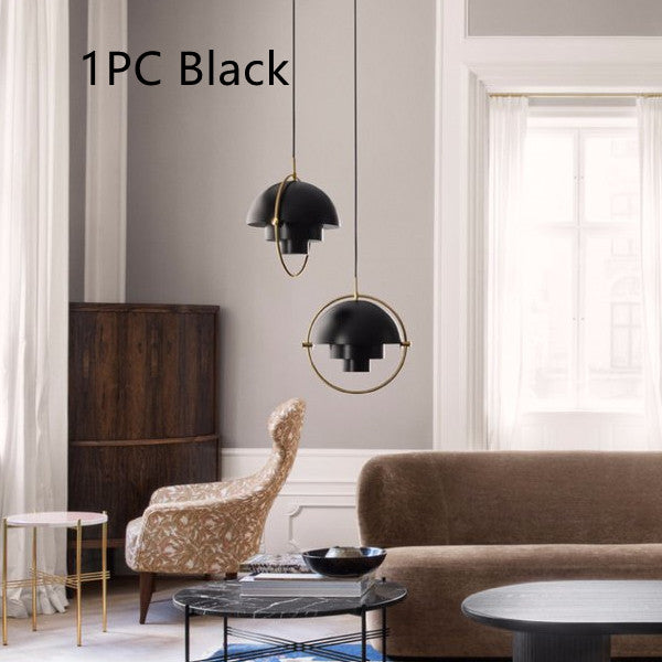 Chrome-Plated Zinc Alloy Half-Circle LED Chandelier | 4 Colours, 111-240V, 10-15㎡, Bedroom & Dining Room