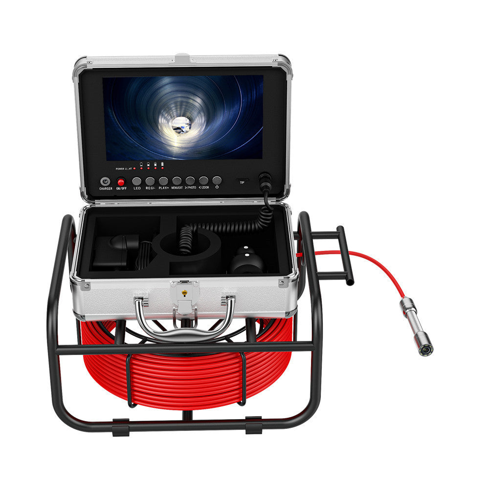 F951DC17 Pipeline Inspection Endoscope Camera | Stainless Steel Probe, 20-50M Cable, AU/EU/UK/US Plug