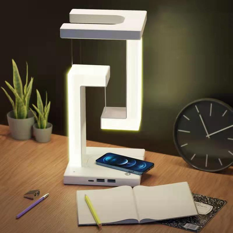 Magnetic Levitation Foldable LED Desk Lamp | Touch Control, Flicker-Free Eye Protection, USB, Optional Wireless Charging