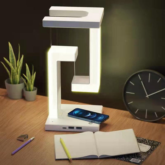 Magnetic Levitation Foldable LED Desk Lamp | Touch Control, Flicker-Free Eye Protection, USB, Optional Wireless Charging