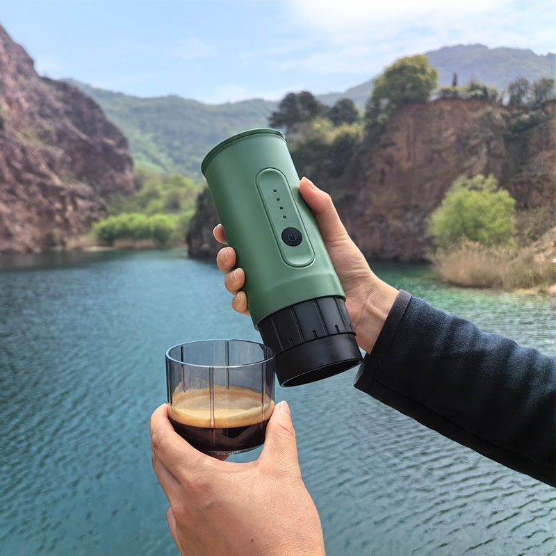 Mini Portable Electric Coffee Machine | Handheld, Stainless Steel, Travel & Car Use, 3 Colors