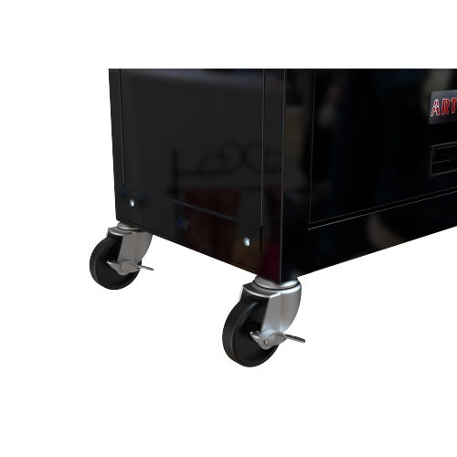 8-Drawer Rolling Tool Chest with Wheels | Central Lock, Ball-Bearing Drawers, Powder-Coated Steel, Black
