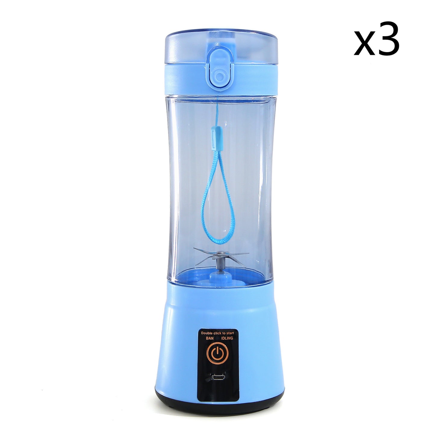 380ml USB Rechargeable Portable Personal Blender | 2000mAh, Food-Grade PC, Dual Safety Protection, Blue, Green, Pink & Yellow