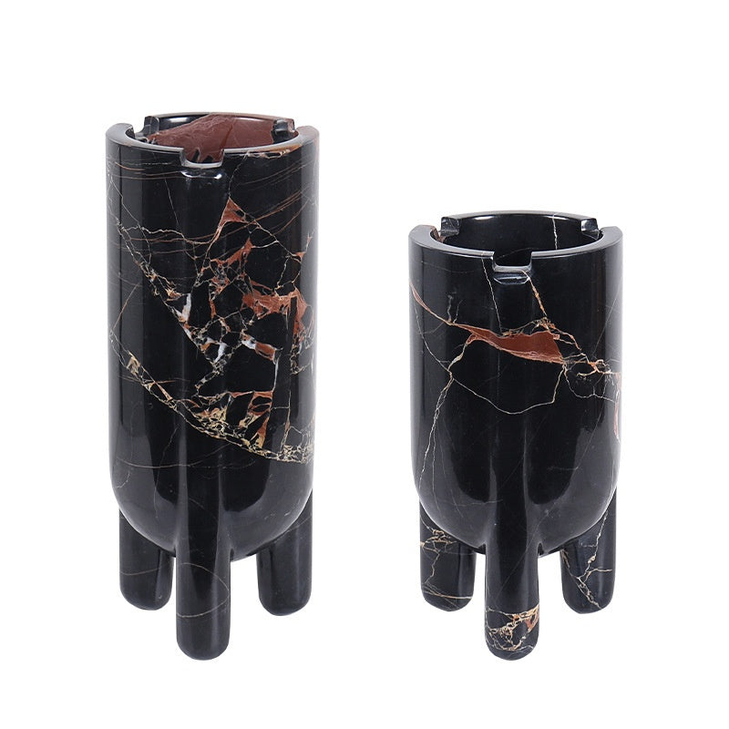Modern Gypsum Decorative Vase | Plum Blossom, Black Gold & Cave Stone Designs, Tall & Short Styles