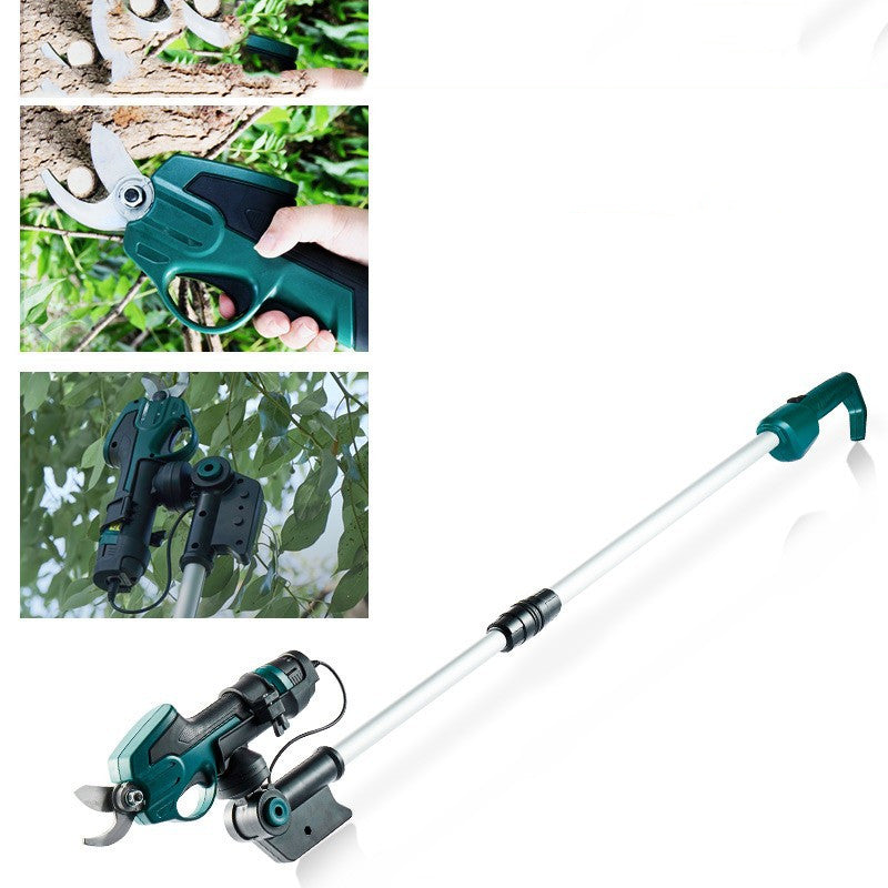 7.2V Electric Pruning Shears with Telescopic Pole | 25mm Cut, 1.5-2m Extension, Rechargeable Garden Tool