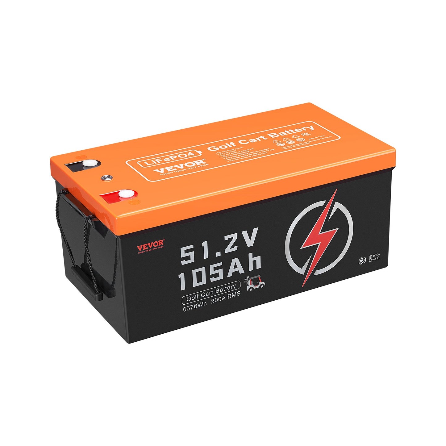 48V 105Ah LiFePO4 Golf Cart Battery | LCD Monitor & 4000+ Cycles